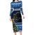 Custom Iceland Christmas Family Matching Long Sleeve Bodycon Dress and Hawaiian Shirt Yule Cat With Xmas Tree - Wonder Print Shop