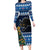 Custom Iceland Christmas Long Sleeve Bodycon Dress Yule Cat With Xmas Tree - Wonder Print Shop