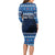 Custom Iceland Christmas Long Sleeve Bodycon Dress Yule Cat With Xmas Tree - Wonder Print Shop