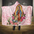 Virgen de Guadalupe Hooded Blanket Rose Flower Mexican Aztec Pattern