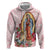 Virgen de Guadalupe Zip Hoodie Rose Flower Mexican Aztec Pattern - Wonder Print Shop