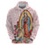 Virgen de Guadalupe Zip Hoodie Rose Flower Mexican Aztec Pattern - Wonder Print Shop