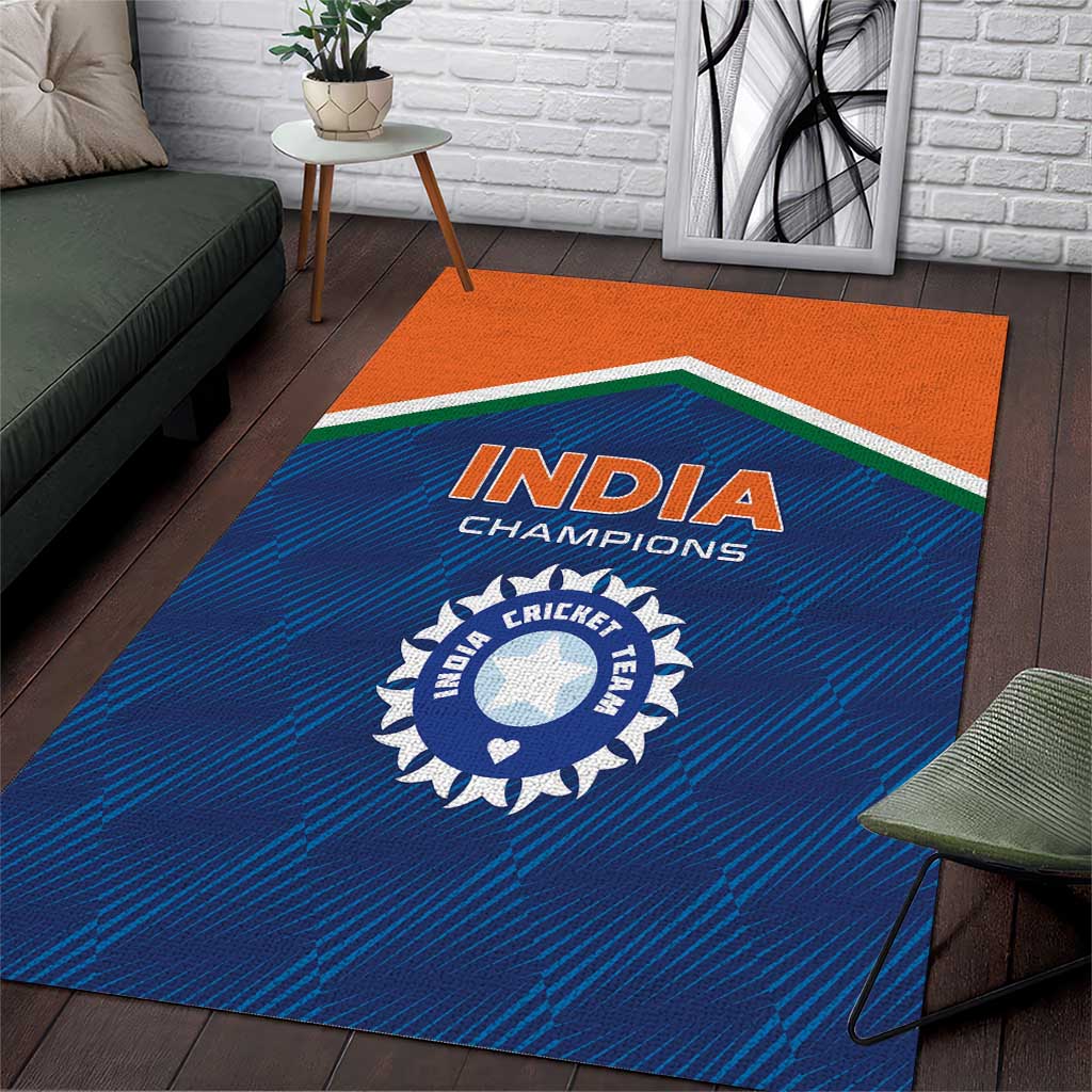 India Cricket Area Rug The Men In Blue Champions