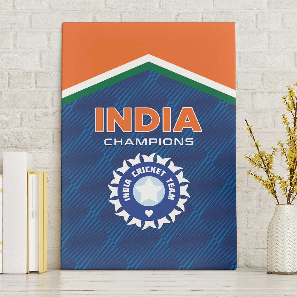 India Cricket Canvas Wall Art The Men In Blue Champions - Wonder Print Shop