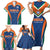 Custom India Cricket Family Matching Short Sleeve Bodycon Dress and Hawaiian Shirt The Men In Blue Champions - Wonder Print Shop