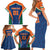 Custom India Cricket Family Matching Short Sleeve Bodycon Dress and Hawaiian Shirt The Men In Blue Champions - Wonder Print Shop