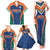 Custom India Cricket Family Matching Tank Maxi Dress and Hawaiian Shirt The Men In Blue Champions - Wonder Print Shop