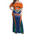 Custom India Cricket Off Shoulder Maxi Dress The Men In Blue Champions - Wonder Print Shop