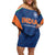 Custom India Cricket Off Shoulder Short Dress The Men In Blue Champions - Wonder Print Shop