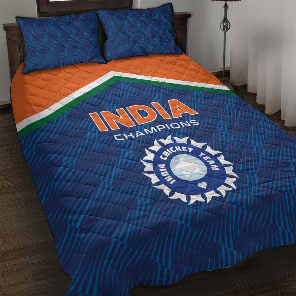 India Cricket Quilt Bed Set The Men In Blue Champions