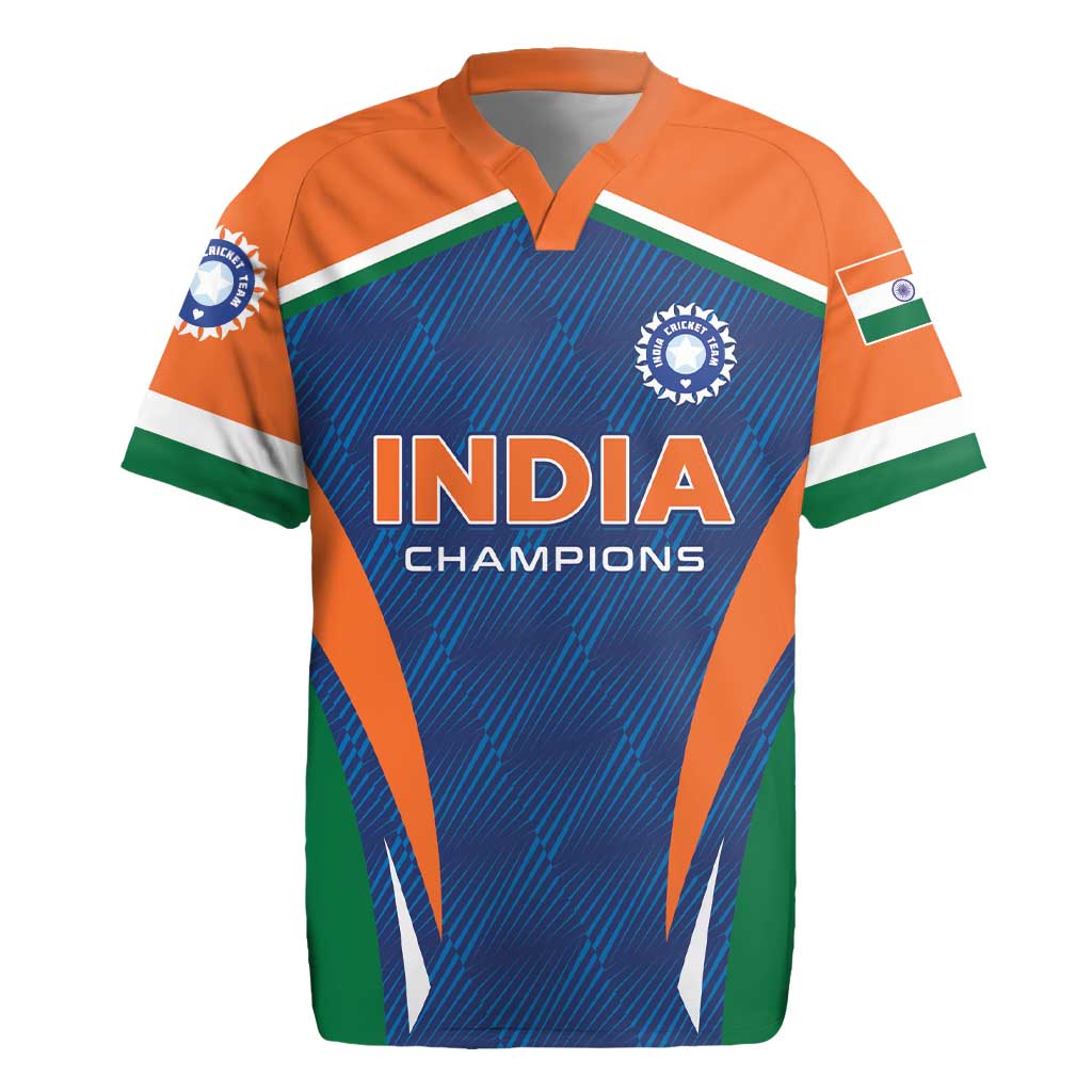 Custom India Cricket Rugby Jersey The Men In Blue Champions