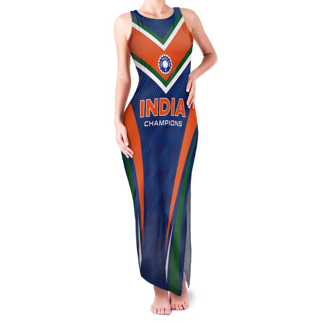 Custom India Cricket Tank Maxi Dress The Men In Blue Champions