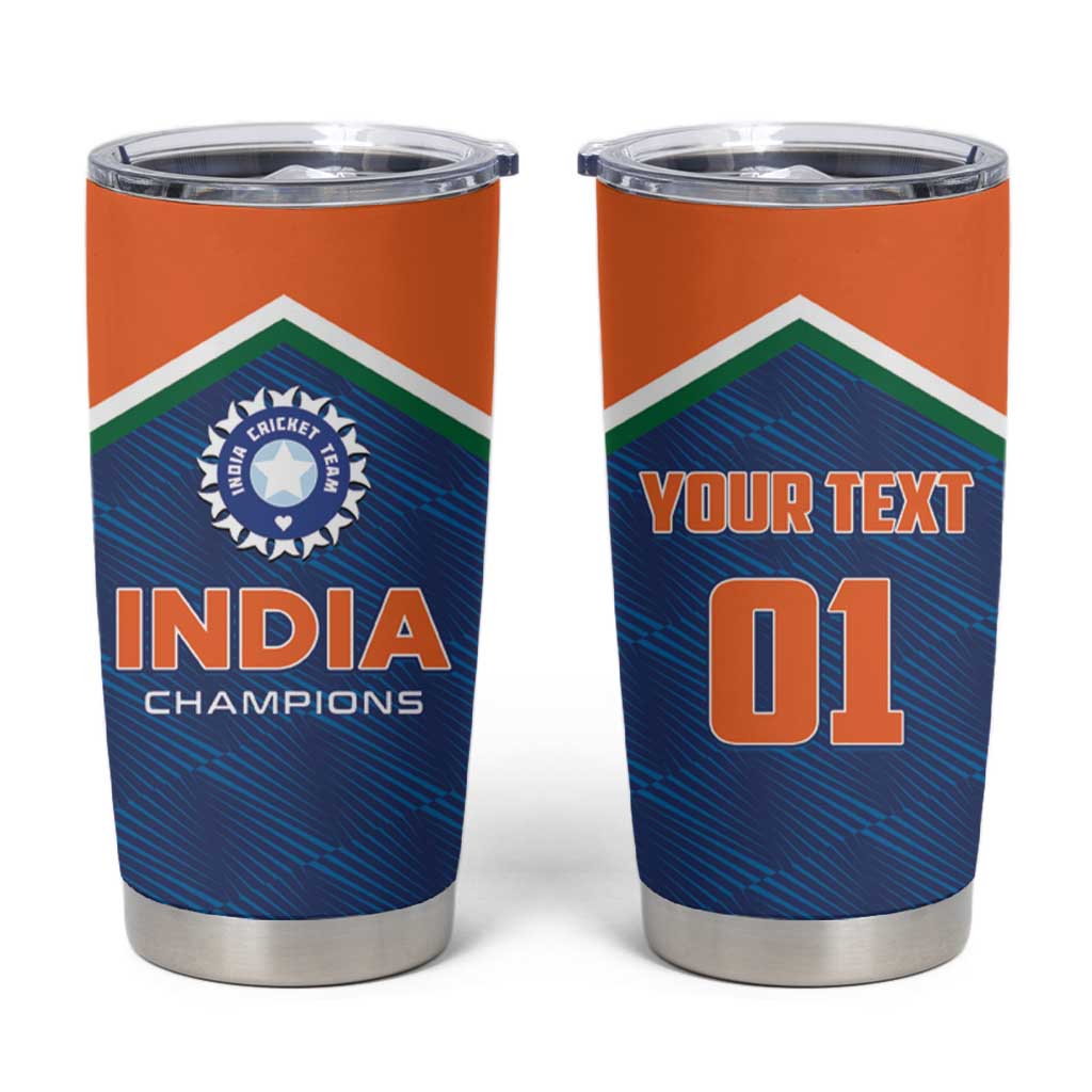 Custom India Cricket Tumbler Cup The Men In Blue Champions