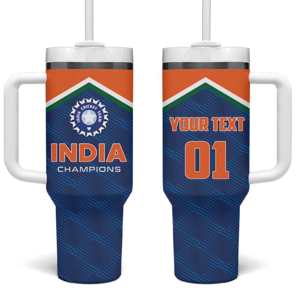 Custom India Cricket Tumbler With Handle The Men In Blue Champions