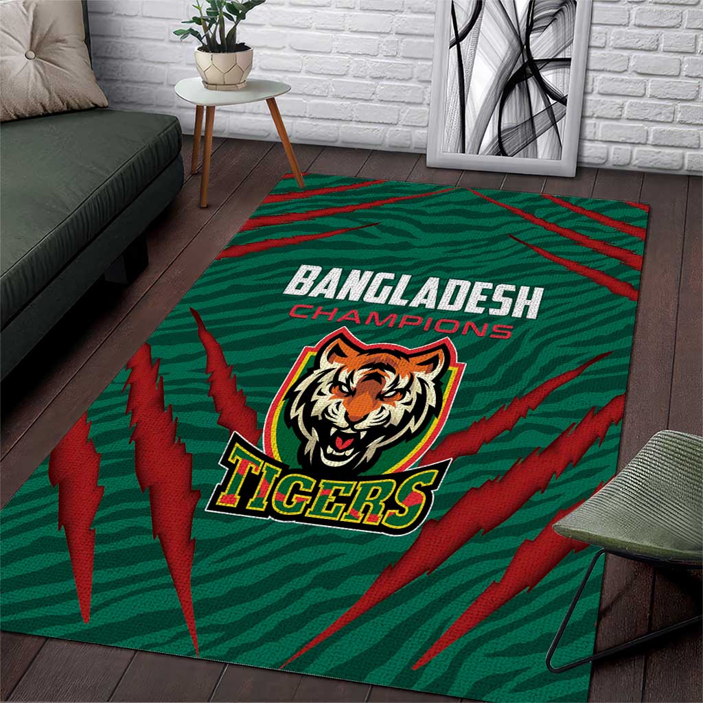 Bangladesh Cricket Area Rug The Tigers Go Champions