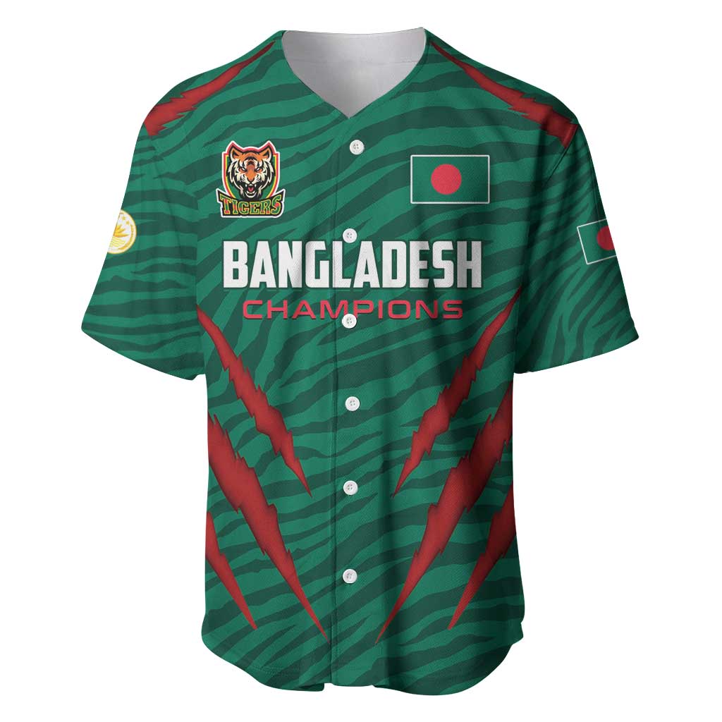 Custom Bangladesh Cricket Baseball Jersey The Tigers Go Champions - Wonder Print Shop