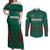 Custom Bangladesh Cricket Couples Matching Off Shoulder Maxi Dress and Long Sleeve Button Shirt The Tigers Go Champions - Wonder Print Shop