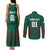 Custom Bangladesh Cricket Couples Matching Tank Maxi Dress and Long Sleeve Button Shirt The Tigers Go Champions - Wonder Print Shop