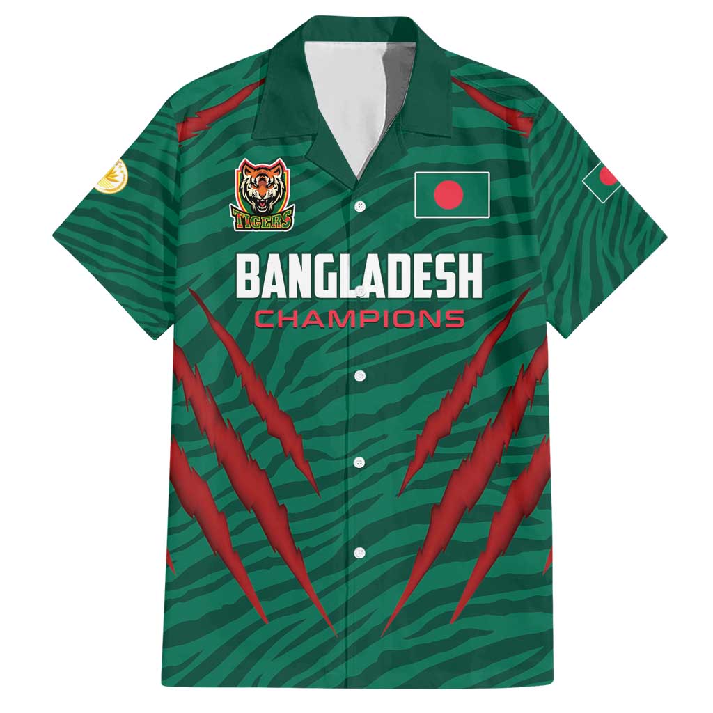 Custom Bangladesh Cricket Hawaiian Shirt The Tigers Go Champions - Wonder Print Shop