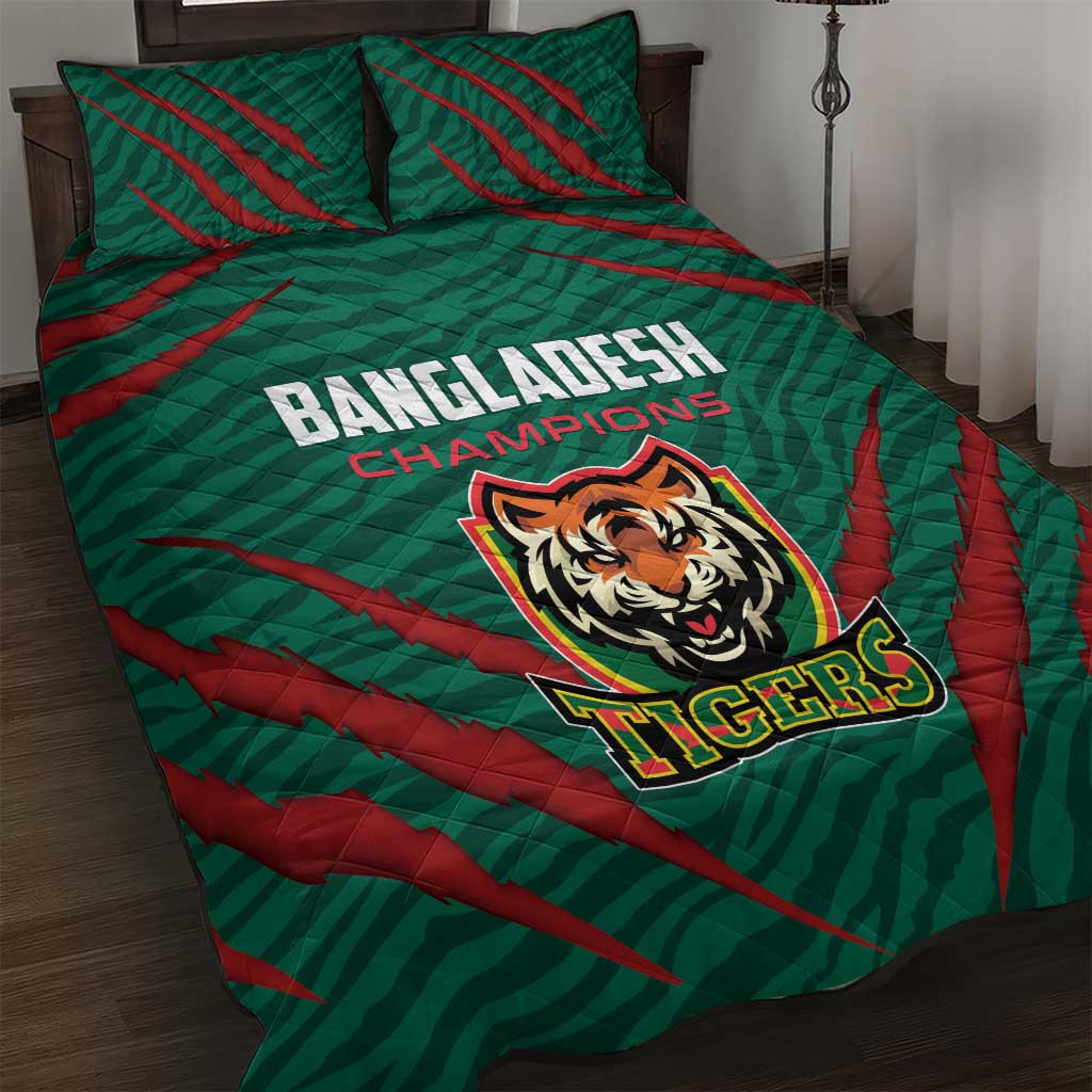 Bangladesh Cricket Quilt Bed Set The Tigers Go Champions