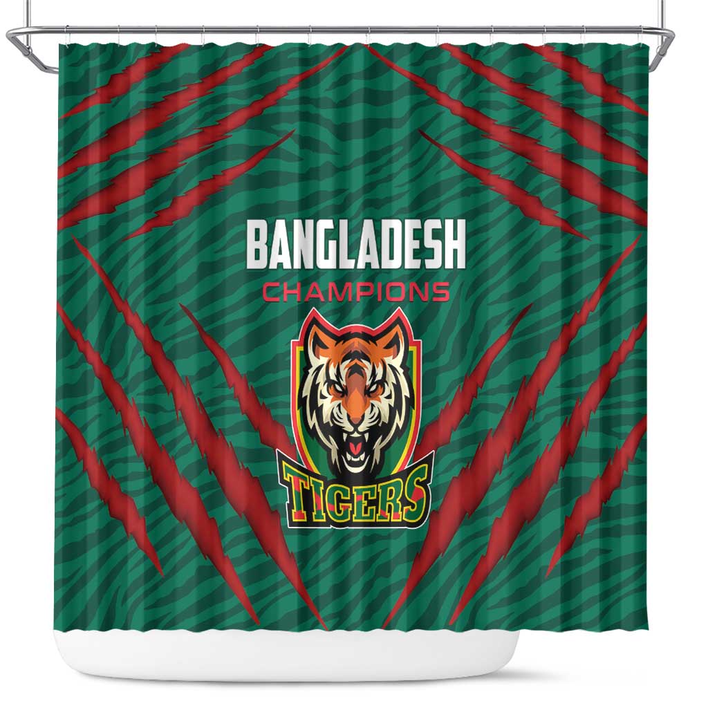 Bangladesh Cricket Shower Curtain The Tigers Go Champions