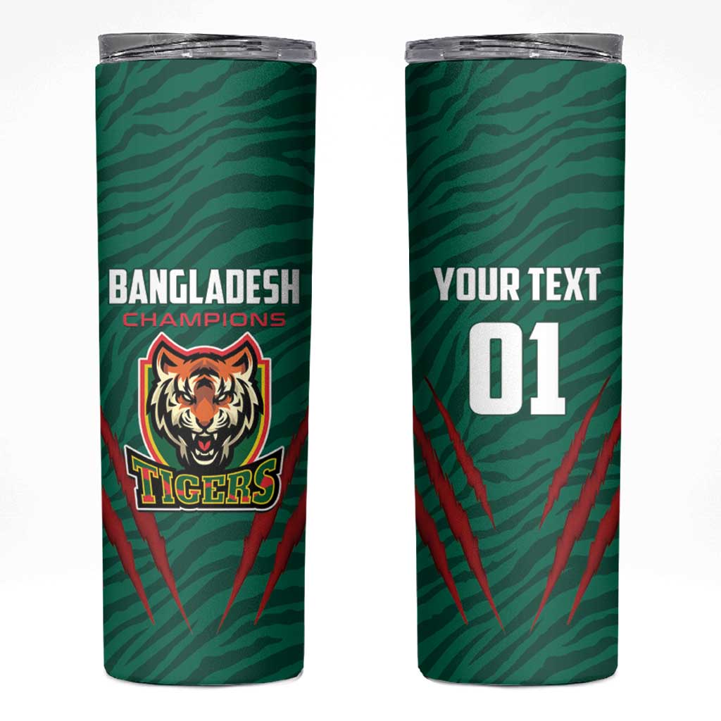 Custom Bangladesh Cricket Skinny Tumbler The Tigers Go Champions