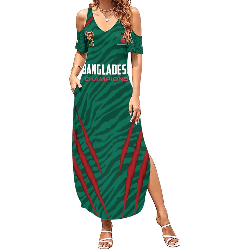 Custom Bangladesh Cricket Summer Maxi Dress The Tigers Go Champions