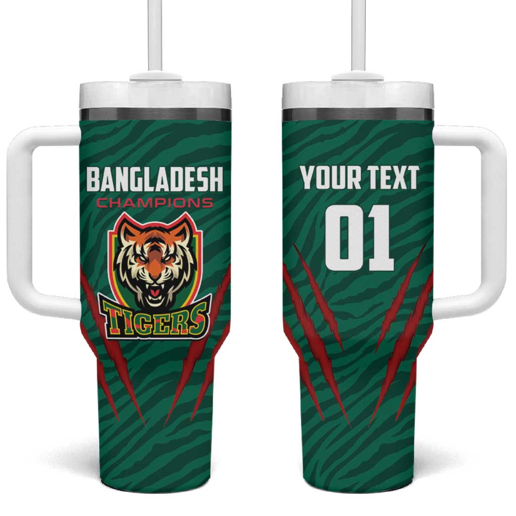 Custom Bangladesh Cricket Tumbler With Handle The Tigers Go Champions