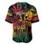 Personalized Reggae King Marley One Love Baseball Jersey Rastafarian Lion Grunge