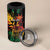 Personalized Reggae King Marley One Love 4 in 1 Can Cooler Tumbler Rastafarian Lion Grunge