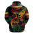 Personalized Reggae King Marley One Love Hoodie Rastafarian Lion Grunge