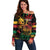 Personalized Reggae King Marley One Love Off Shoulder Sweater Rastafarian Lion Grunge