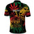 Personalized Reggae King Marley One Love Polo Shirt Rastafarian Lion Grunge