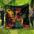 Reggae King Marley One Love Quilt Rastafarian Lion Grunge - Wonder Print Shop