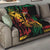 Reggae King Marley One Love Quilt Rastafarian Lion Grunge - Wonder Print Shop