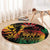 Reggae King Marley One Love Round Carpet Rastafarian Lion Grunge - Wonder Print Shop