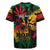 Personalized Reggae King Marley One Love Rugby Jersey Rastafarian Lion Grunge - Wonder Print Shop