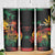 Personalized Reggae King Marley One Love Skinny Tumbler Rastafarian Lion Grunge