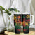 Personalized Reggae King Marley One Love Tumbler With Handle Rastafarian Lion Grunge