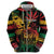 Personalized Reggae King Marley One Love Zip Hoodie Rastafarian Lion Grunge