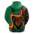 Personalized Legend Reggae Marley Zip Hoodie Kakau Jawaiian - Wonder Print Shop