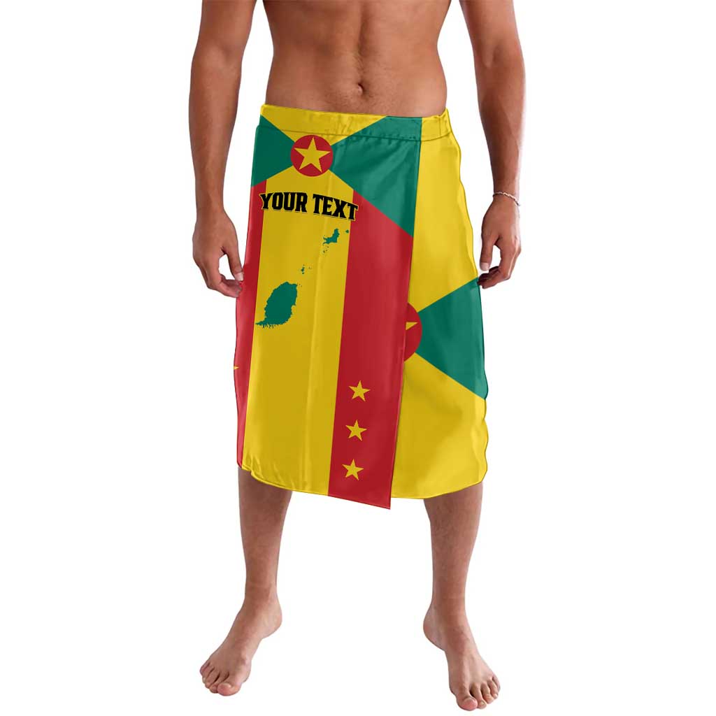Flag-print shorts with red stars on vertical red panel and green side trim