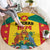 Gwenad Round Carpet Grenada Coat Of Arms Flag Style - Wonder Print Shop