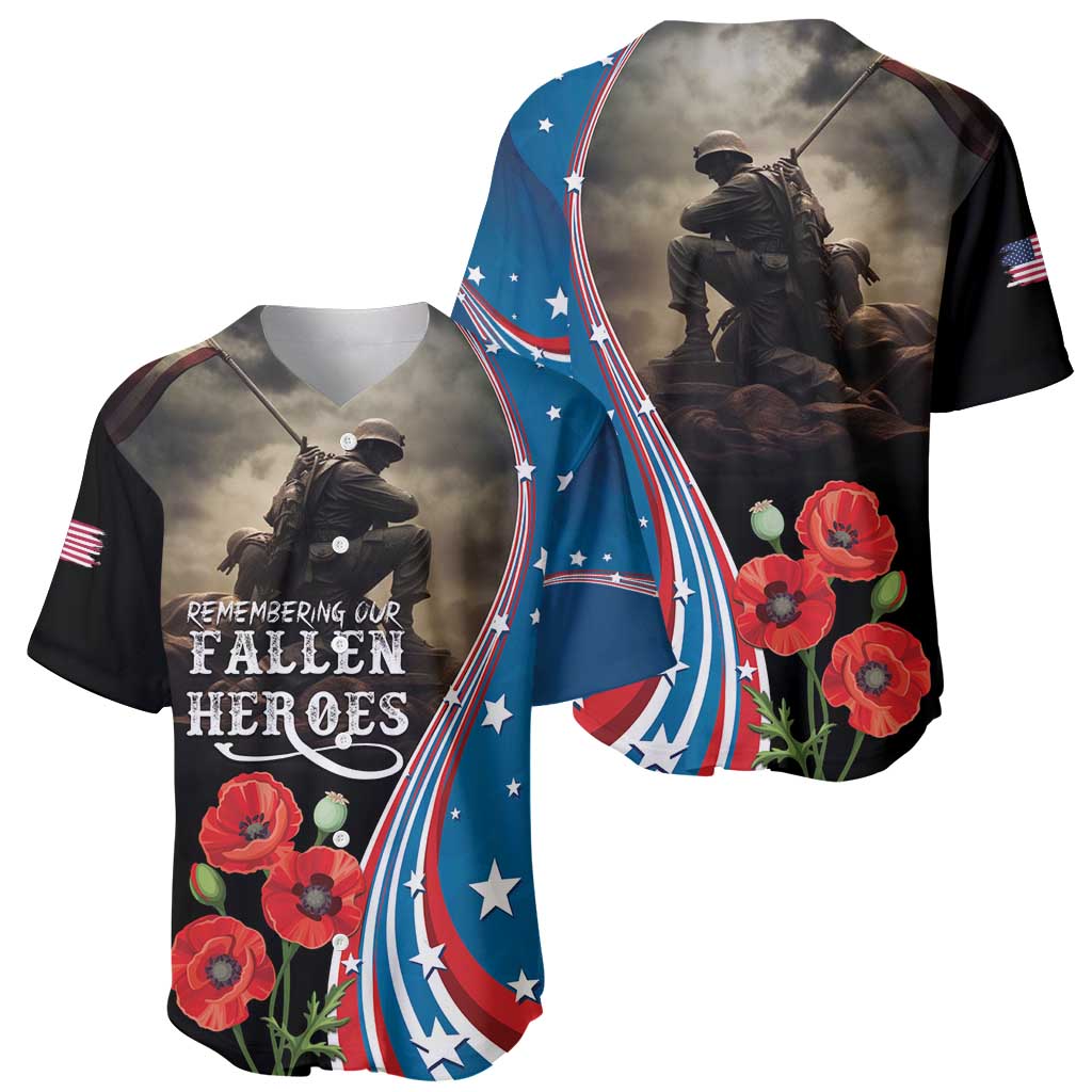 US Memorial Day 2025 Baseball Jersey Remembering Our Fallen Heroes