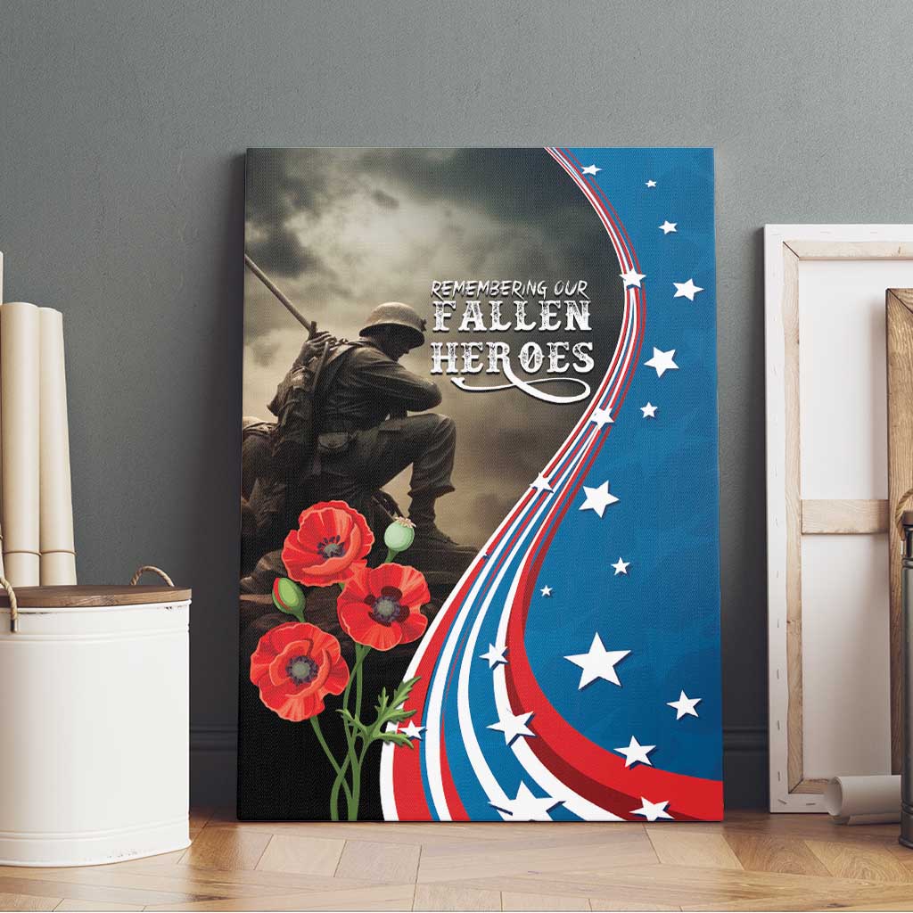 US Memorial Day 2025 Canvas Wall Art Remembering Our Fallen Heroes