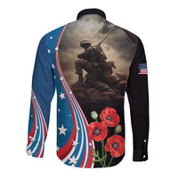 US Memorial Day 2025 Long Sleeve Button Shirt Remembering Our Fallen Heroes