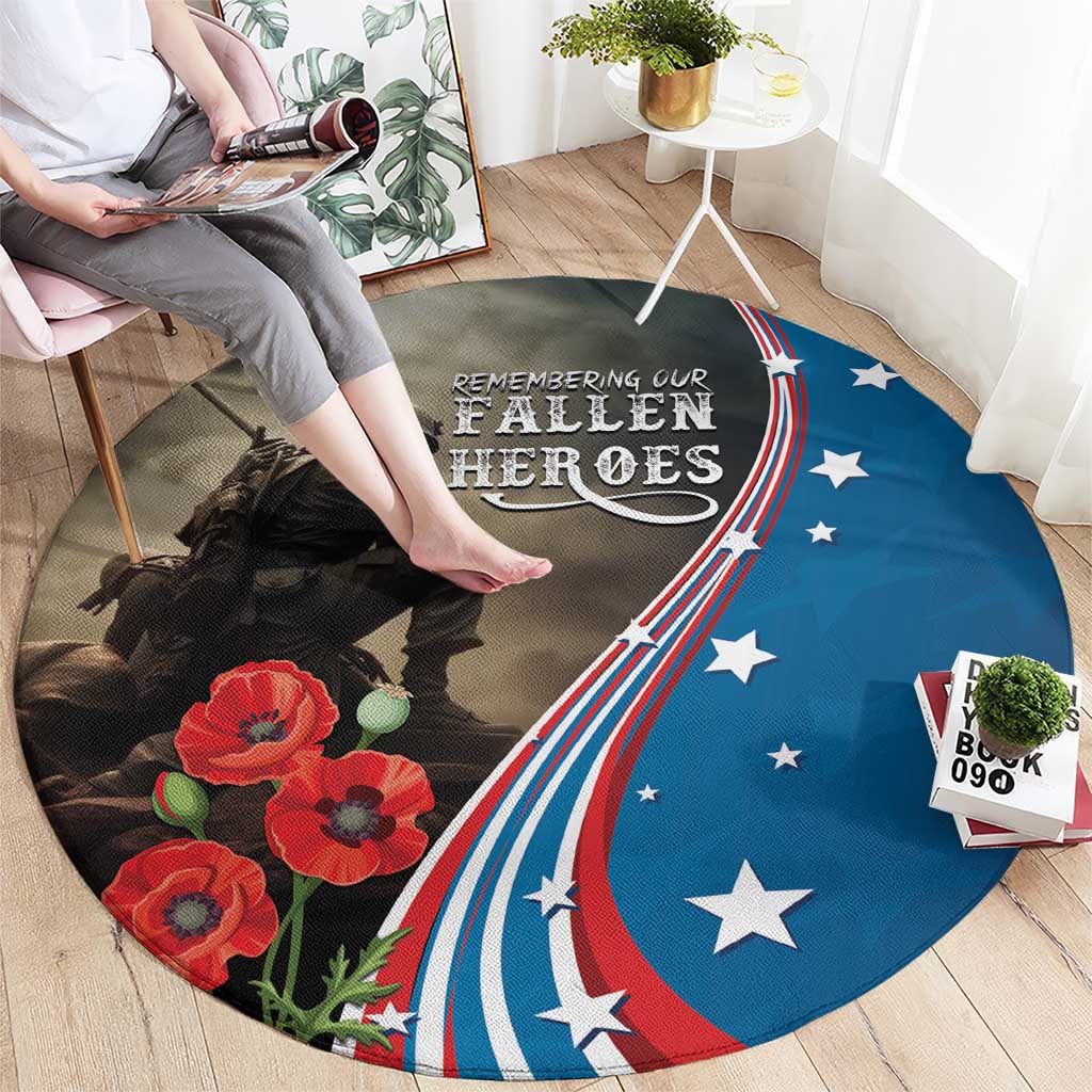 US Memorial Day 2025 Round Carpet Remembering Our Fallen Heroes