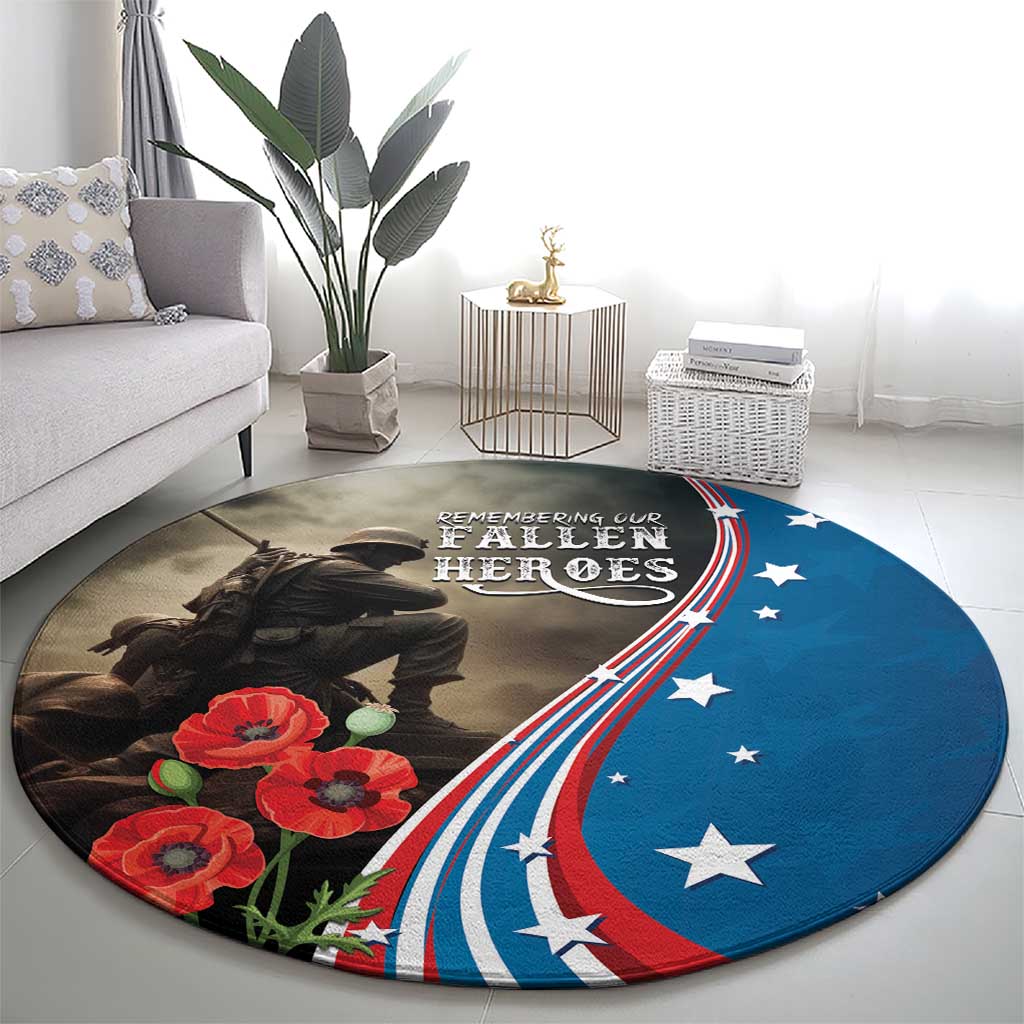 US Memorial Day 2025 Round Carpet Remembering Our Fallen Heroes