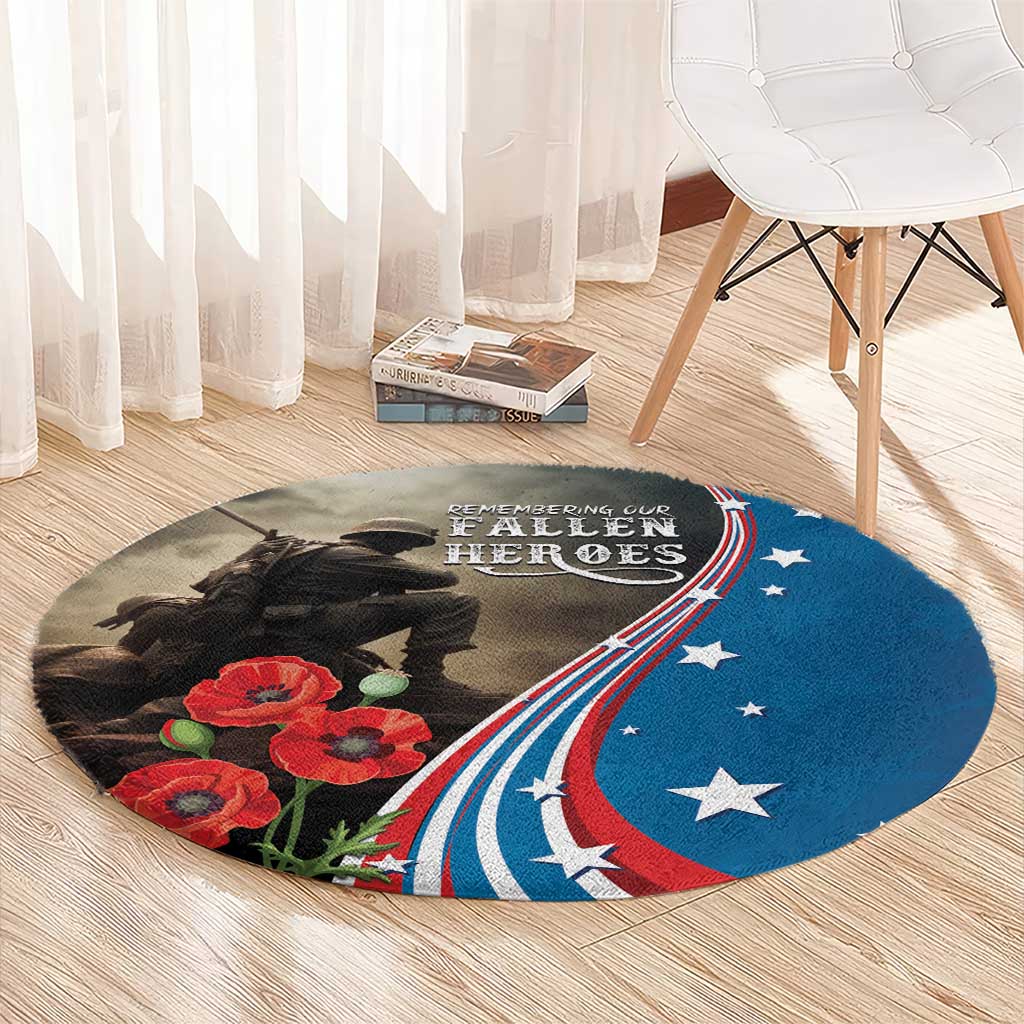 US Memorial Day 2025 Round Carpet Remembering Our Fallen Heroes