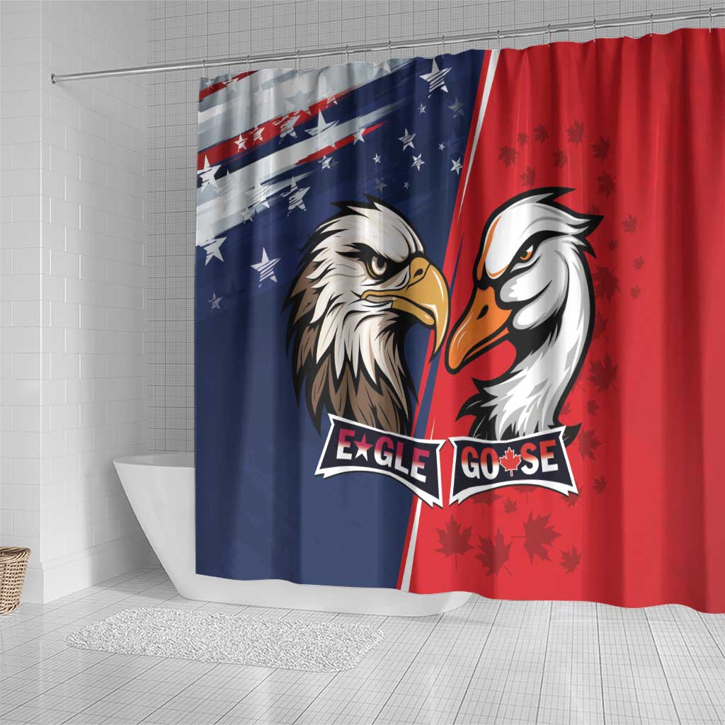 Canada Goose x USA Band Eagle Faced Off Shower Curtain